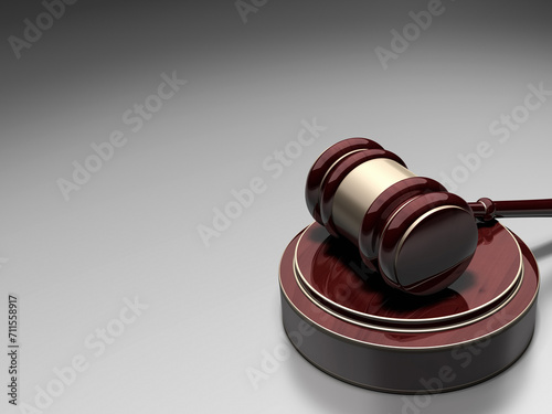 Court Gavel 3d render ( gradient background over )
