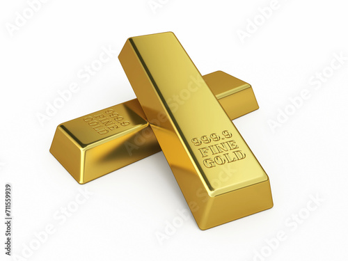 Gold Bars render (clipping path)

