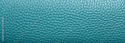 Detailed texture of turquoise leather material close-up