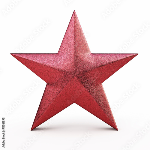 Red Star render (isolated on white and clipping path)
