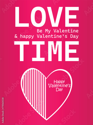 Happy valentines day. Vector banner, greeting card, flayer, poster, with text Happy valentines day