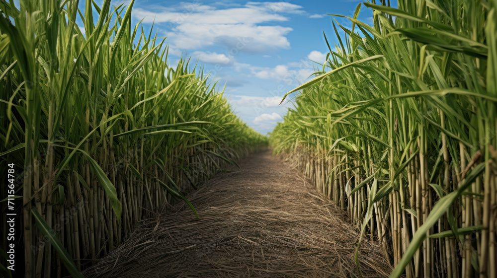 Sugarcane field at sunset. sugarcane is a grass of poaceae family. it taste sweet and good for health. Sugarcane field at sunset. sugarcane is a grass of poaceae family. it taste sweet and good for health.