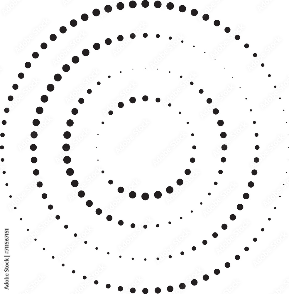 Halftone circular dotted spiral. Design element Halftone circular dotted spiral. Design element