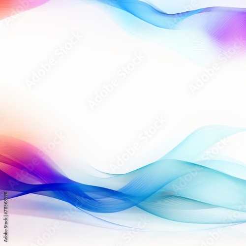 Abstract background with blue and purple waves. Vector illustration. a frame for your design.