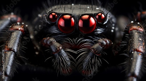 Detailed close up of spider s spinnerets, showcasing intricate silk spinning apparatus photo
