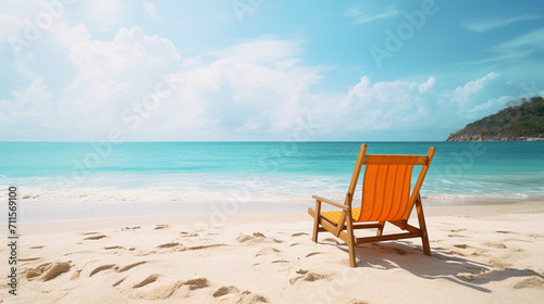 beach chair on the beach