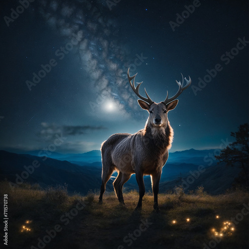 deer in the evening