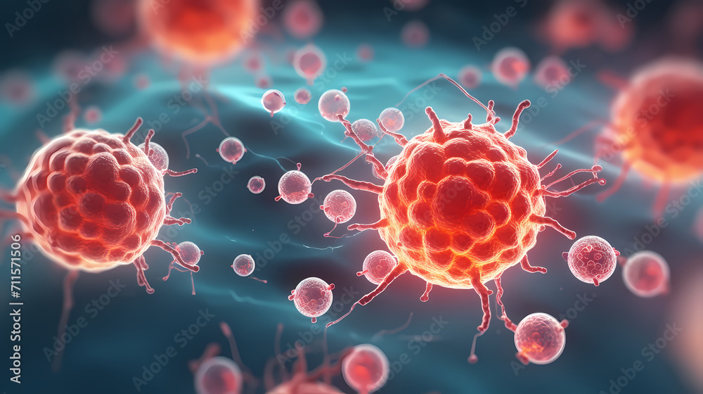 Cell background, virus cells, medical research background Cell background, virus cells, medical research background