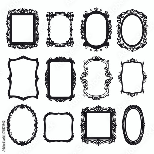 Grunge black vector box art on white background Generative Ai