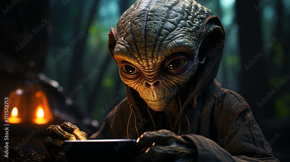 Extraterrestrial emulation or something similar to it. alien with ...