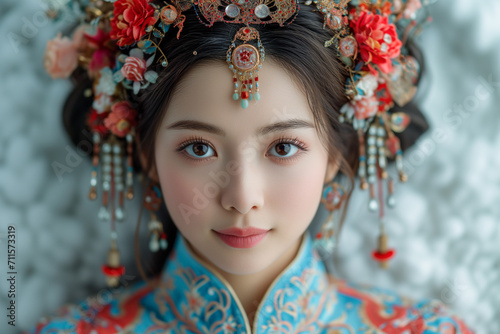 asiatic beauty in traditional dress © andreac77