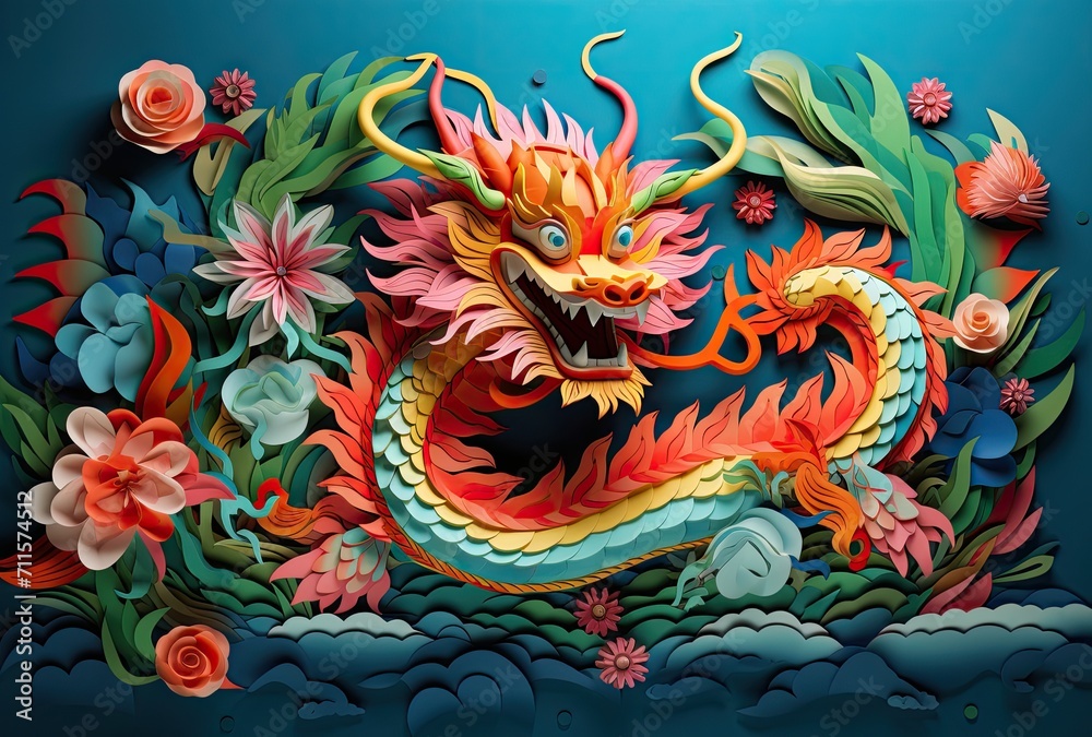 Happy chinese new year 2024 the dragon zodiac sign Happy chinese new year 2024 the dragon zodiac sign