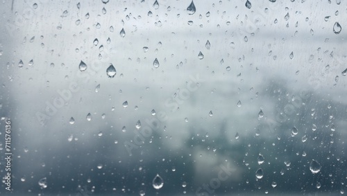 Rain drops on window. Water drops on glass during rain