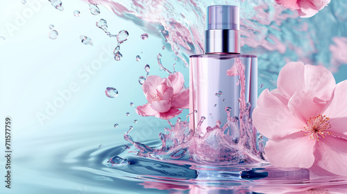 Creative concept for moisturizing cosmetics, hyaluronic acid, intensive hydration wallpaper