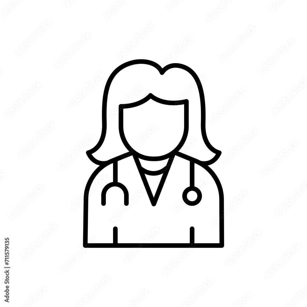 Doctor outline icons, jobs and profession minimalist vector illustration ,simple transparent graphic element .Isolated on white background Doctor outline icons, jobs and profession minimalist vector illustration ,simple transparent graphic element .Isolated on white background