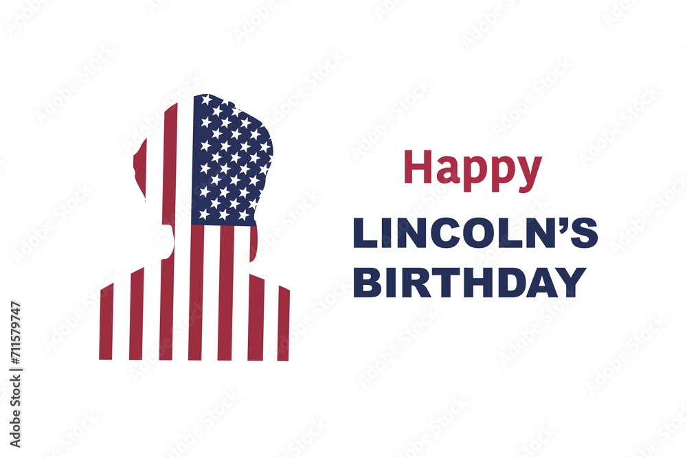 abraham lincoln silhouette of president usa with flag of usa pattern. Vector illustration isolated. Banner for lincoln day holiday. abraham lincoln silhouette of president usa with flag of usa pattern. Vector illustration isolated. Banner for lincoln day holiday.