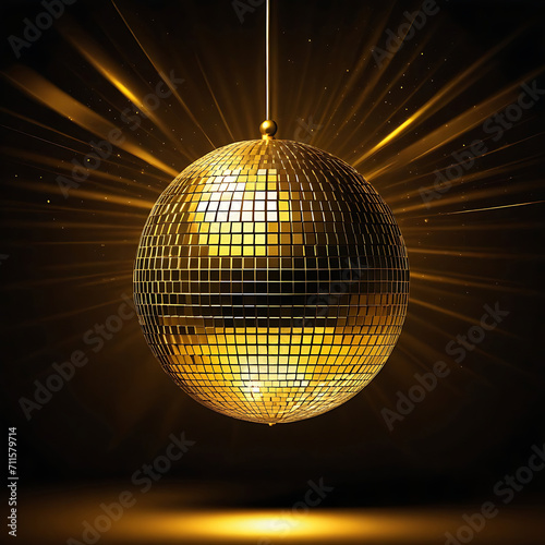 disco ball with lights. Ai
