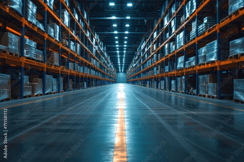 warehouse without people symmetrical warehouse without people symmetrical