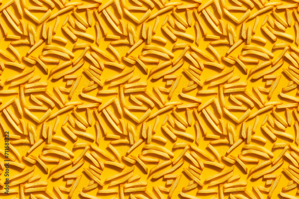 Close-up of golden French fries, perfect for a tasty snack background Close-up of golden French fries, perfect for a tasty snack background
