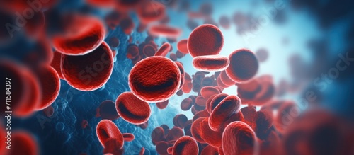 Wallpaper Mural Blood cells, leukocytes, erythrocytes bloodstream, Plasma is the liquid portion of blood Torontodigital.ca