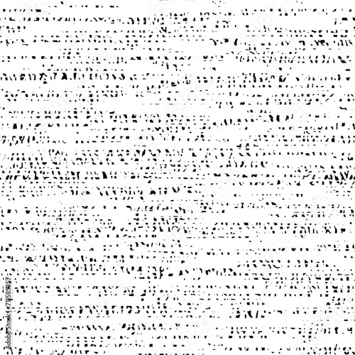 Seamless pattern, rough vector background, black and white	