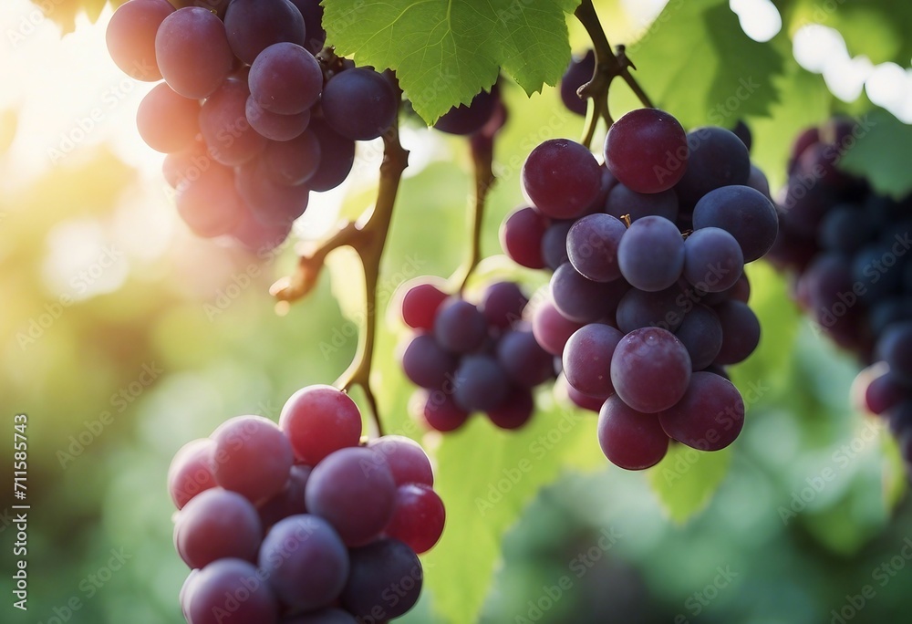 Plump Kyoho grapes (giant mountain grapes) isolated on white