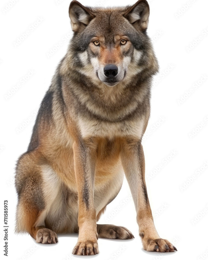 Gray wolf portrait photograph