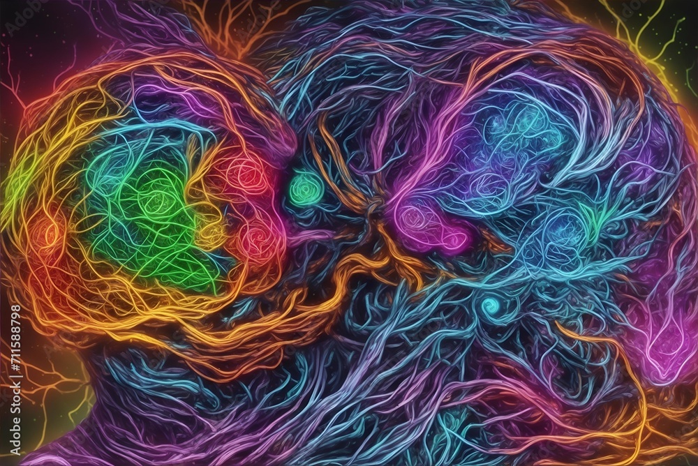 Colorful neuron art.