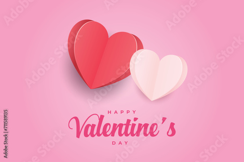 Valentine's Day background, happy white valentine's day banner © 月 明