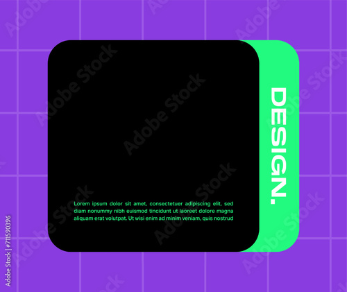 Modern pop up window illustration. Lower third design overlay element.