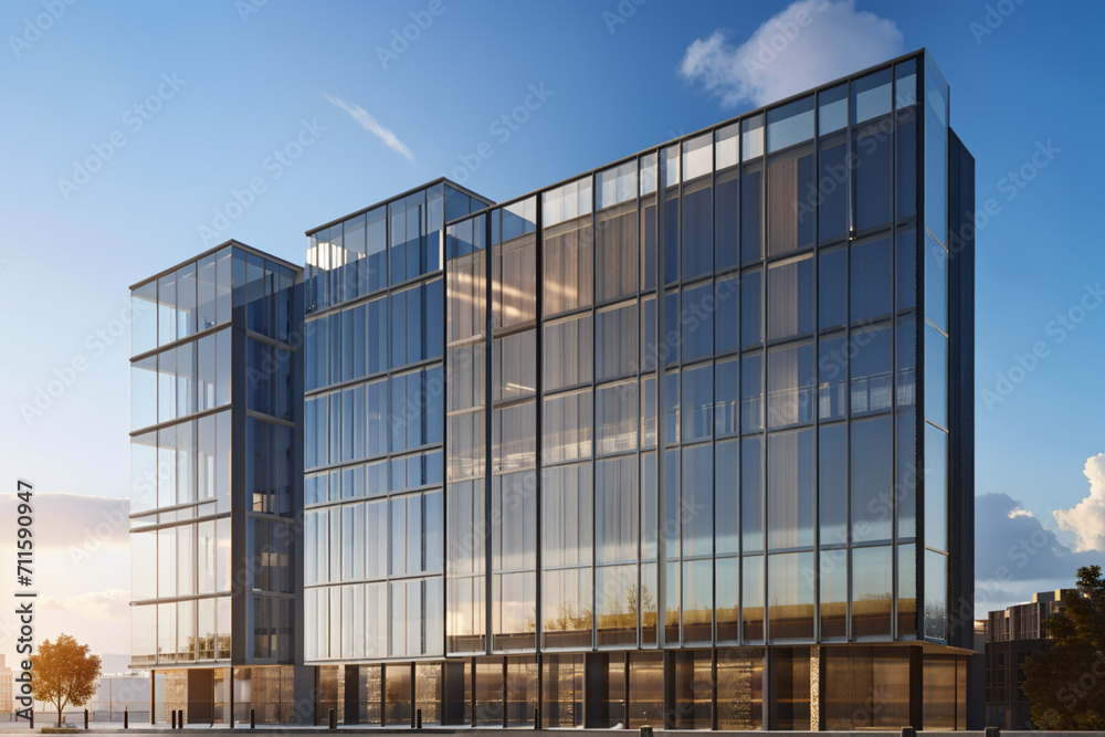 Futuristic Foundations: Exploring the Essence of Modern Buildings. generative AI.