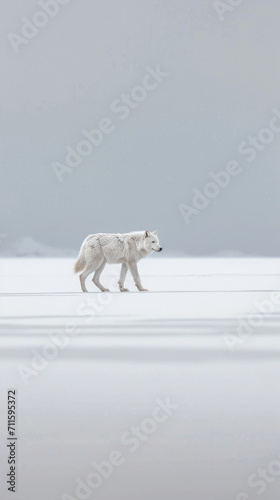 wolf in snow