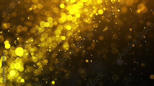 yellow glow particle abstract bokeh background
