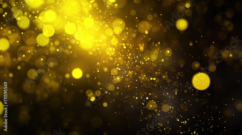 yellow glow particle abstract bokeh background