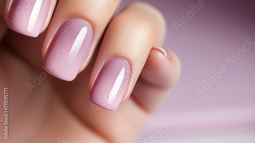 Elegant gel polish french manicure on hand model at luxury salon  showcasing impeccable nail art