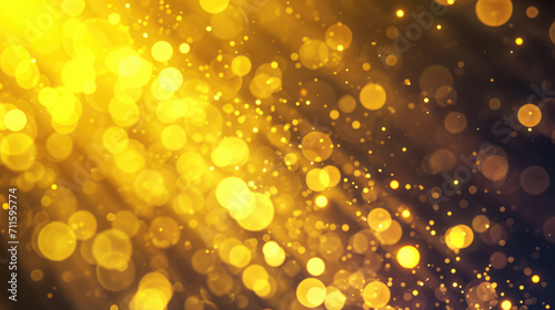 yellow glow particle abstract bokeh background