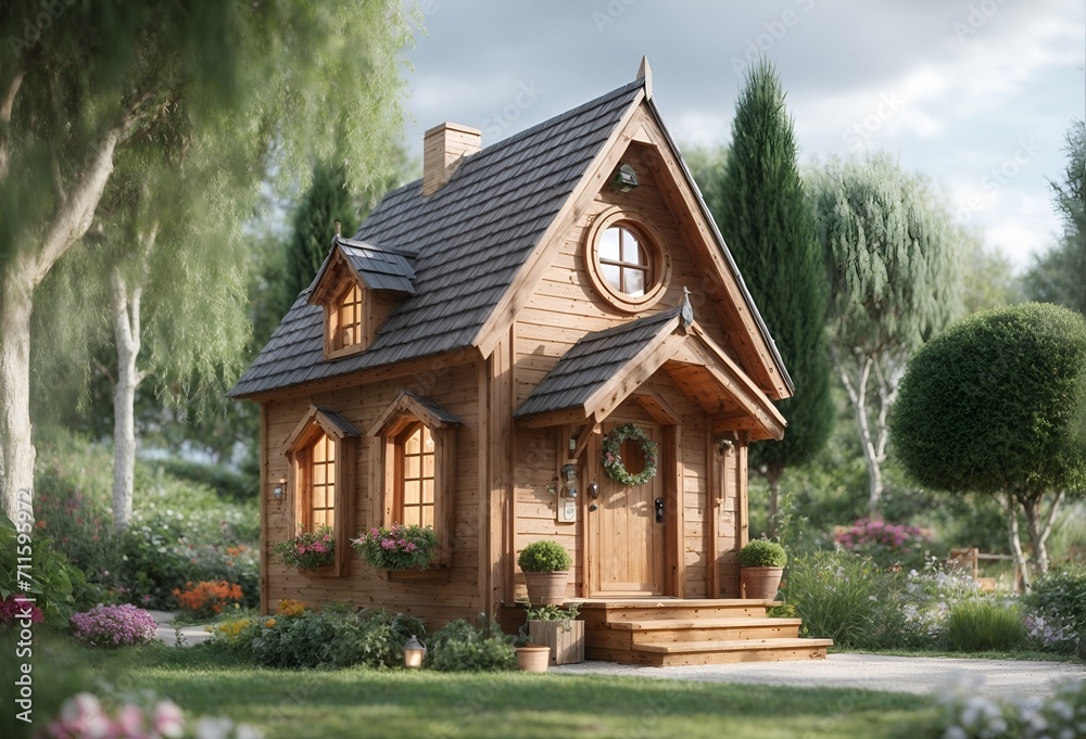 a small, cozy house designed to look like a birdhouse