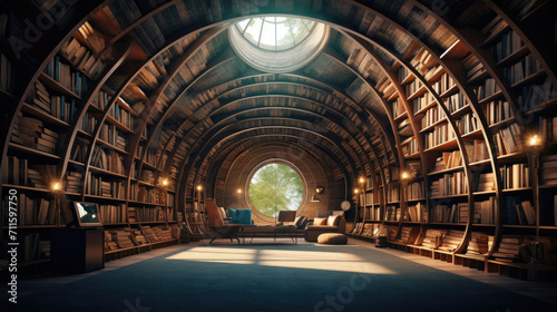 An architectural wonder that invites visitors to get lost in books