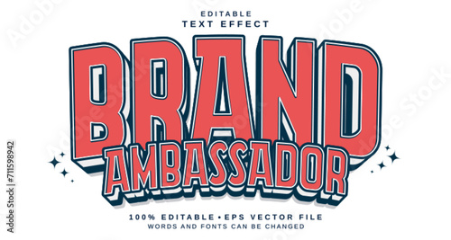 Editable text style effect - Brand Ambassador text style theme.