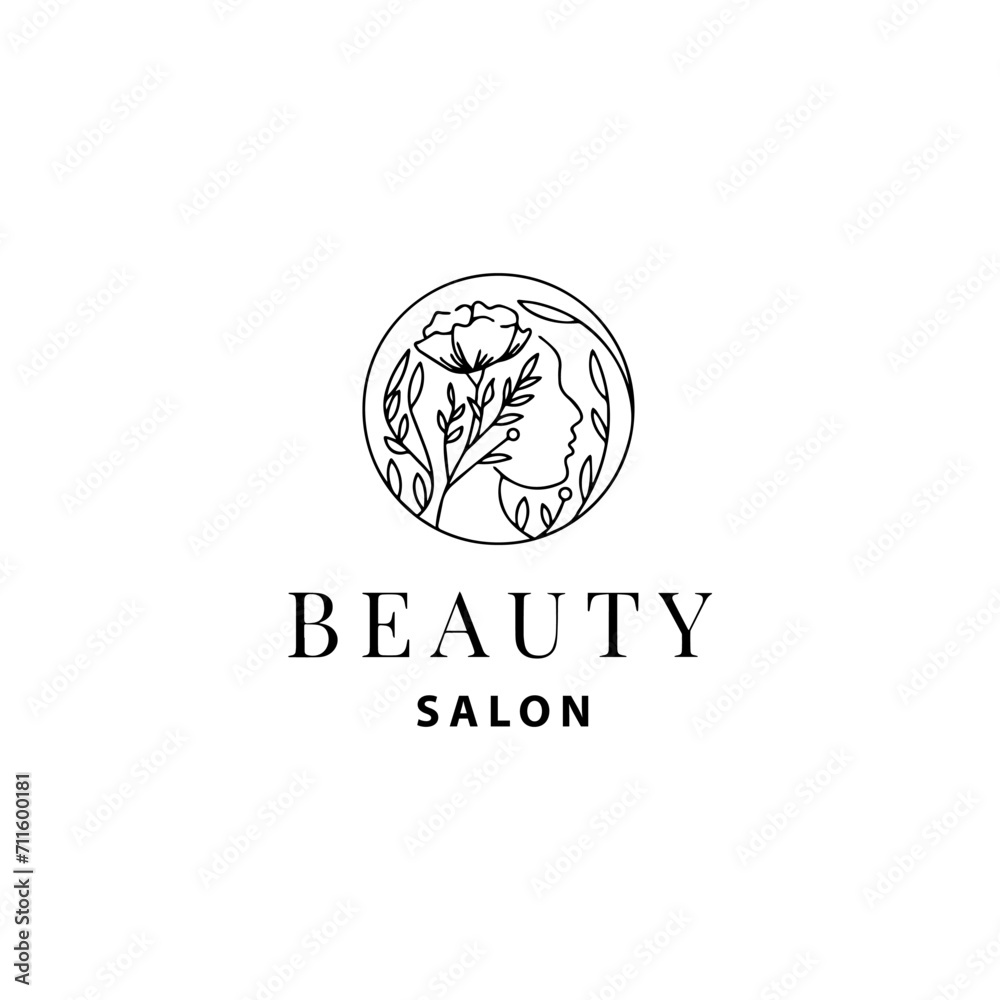 beauty salon Letter logo design template vector. beauty salon Business abstract connection vector logo. beauty salon icon circle logotype.
