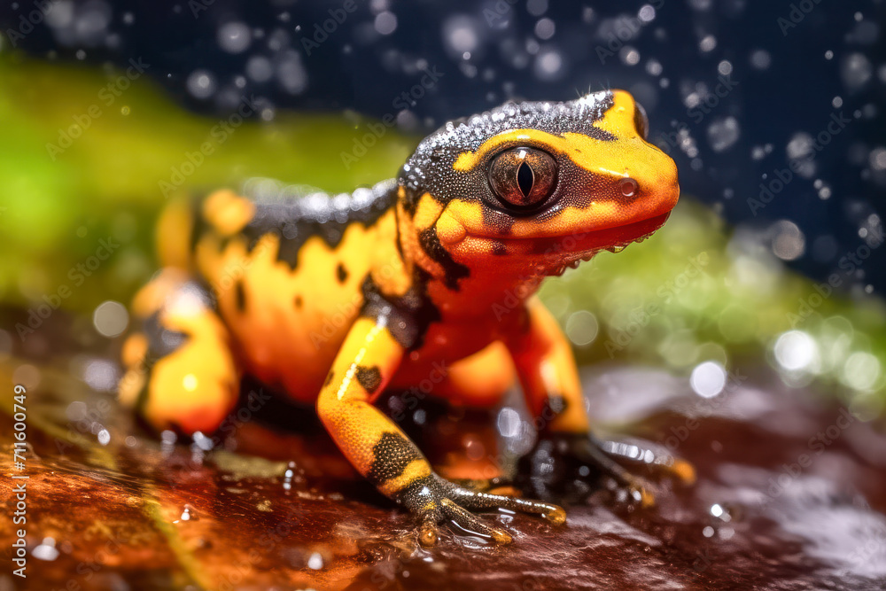 Feuersalamander (Salamandra salamandra), Generative AI Feuersalamander (Salamandra salamandra), Generative AI