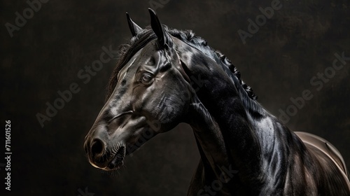 Black And White Horse Potrait © Hungarian