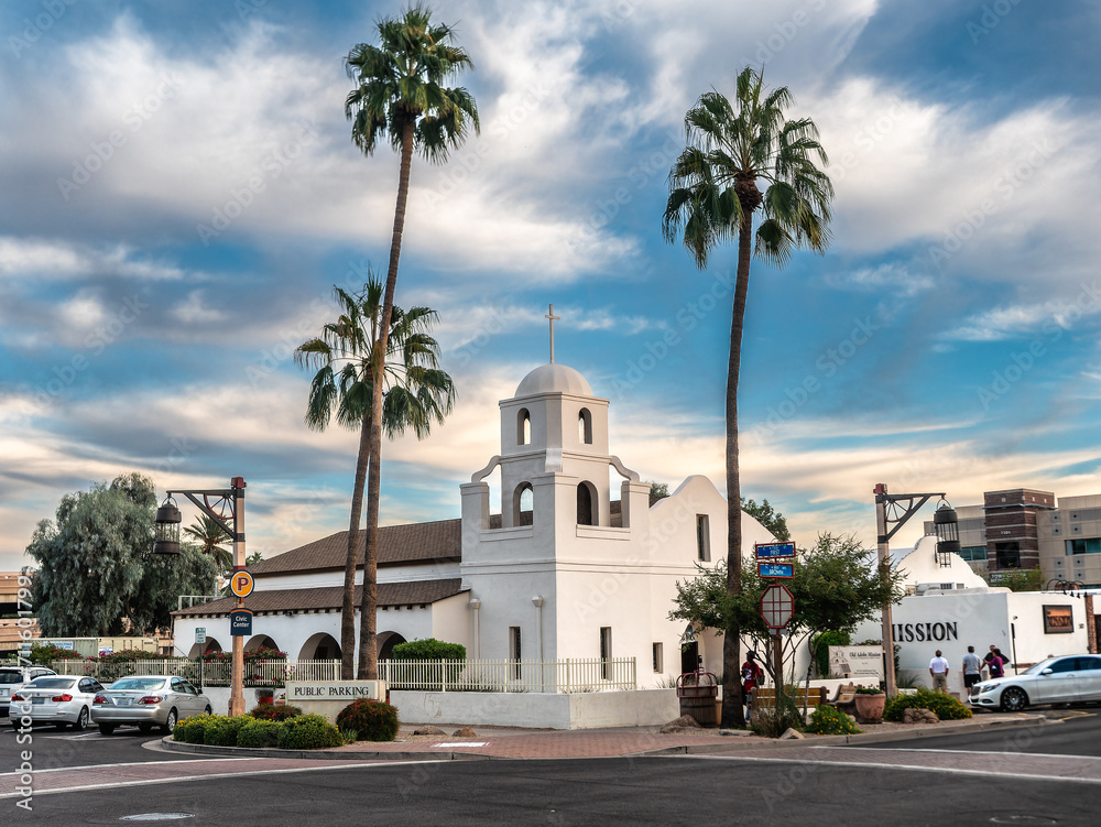 Adobe Mission in Scottsdale, Phoenix, Arizona, USA