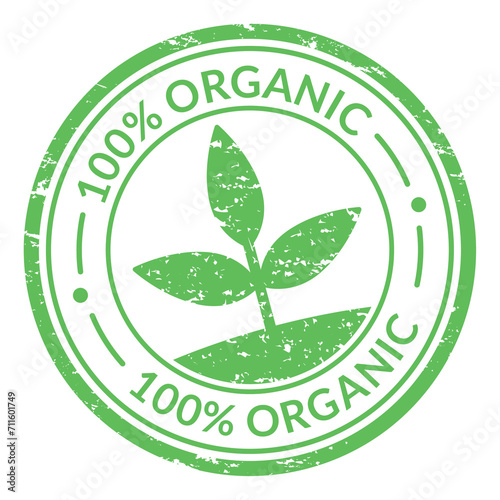 100% organic stamp