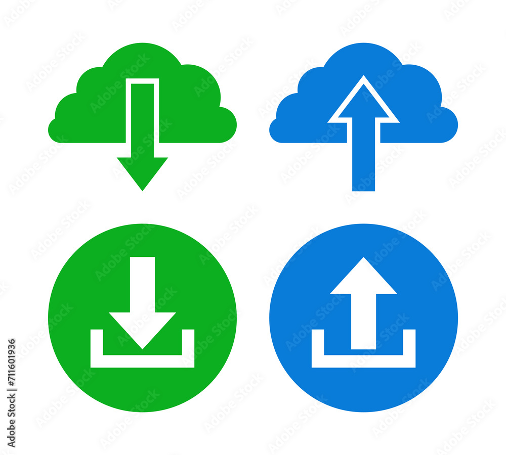 Download and Upload Flat Icon Collection Download and Upload Flat Icon Collection