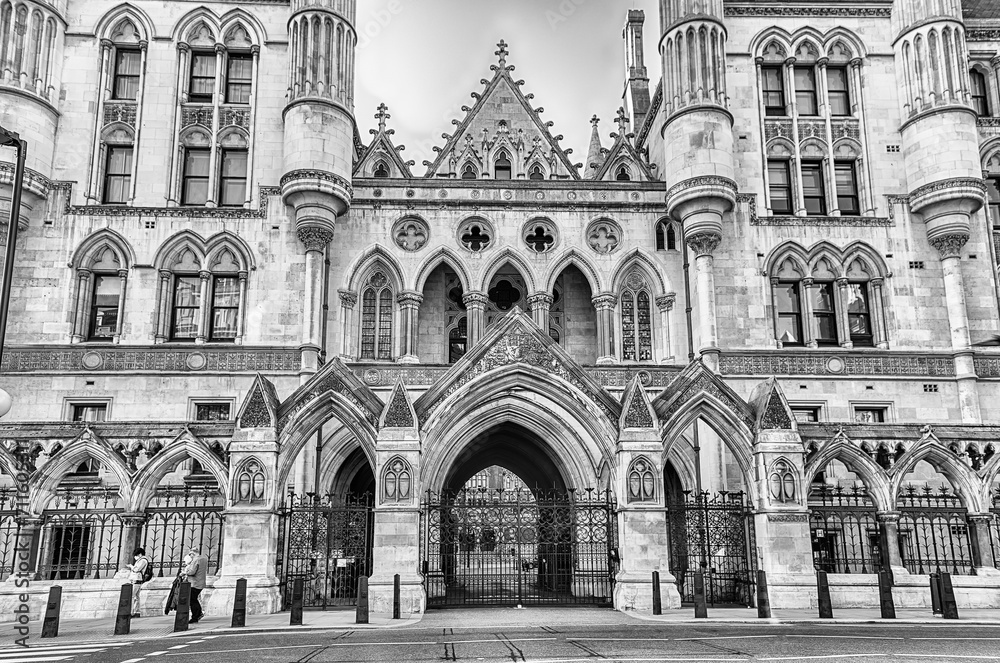 The Royal Courts of Justice in London, England, UK