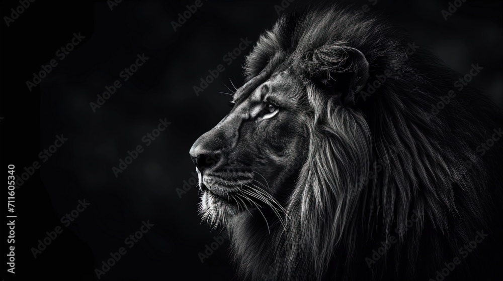 custom made wallpaper toronto digitalBlack and white lion potrait