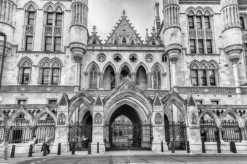 The Royal Courts of Justice in London  England  UK