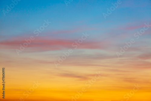 Morning and evening clouds and sky background,Orange Sky in the Evening,Dramatic and Wonderful Cloud on Twilight,Majestic Dark Blue Sky Nature Background,Colorful Cloud on summer season 