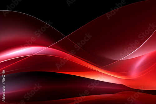 Abstract red abstract curves background in the style of digitall